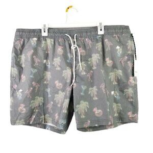 Mens Goodfellow Black Berry Swim Trunks Tiki Drink's 7" Inseam size XXL